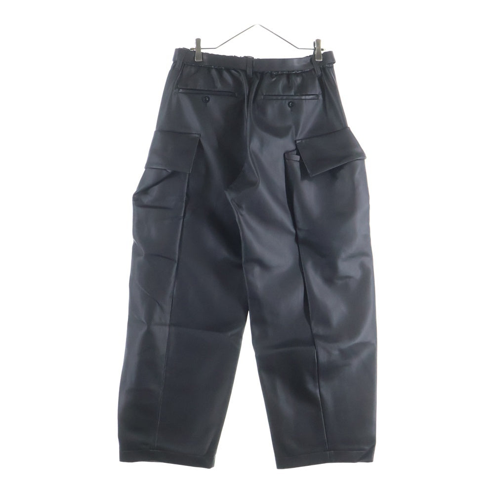 Sacai(サカイ) 25AW Faux Leather Pants 25-03750M サイドポケット レザー パンツ ブラック
