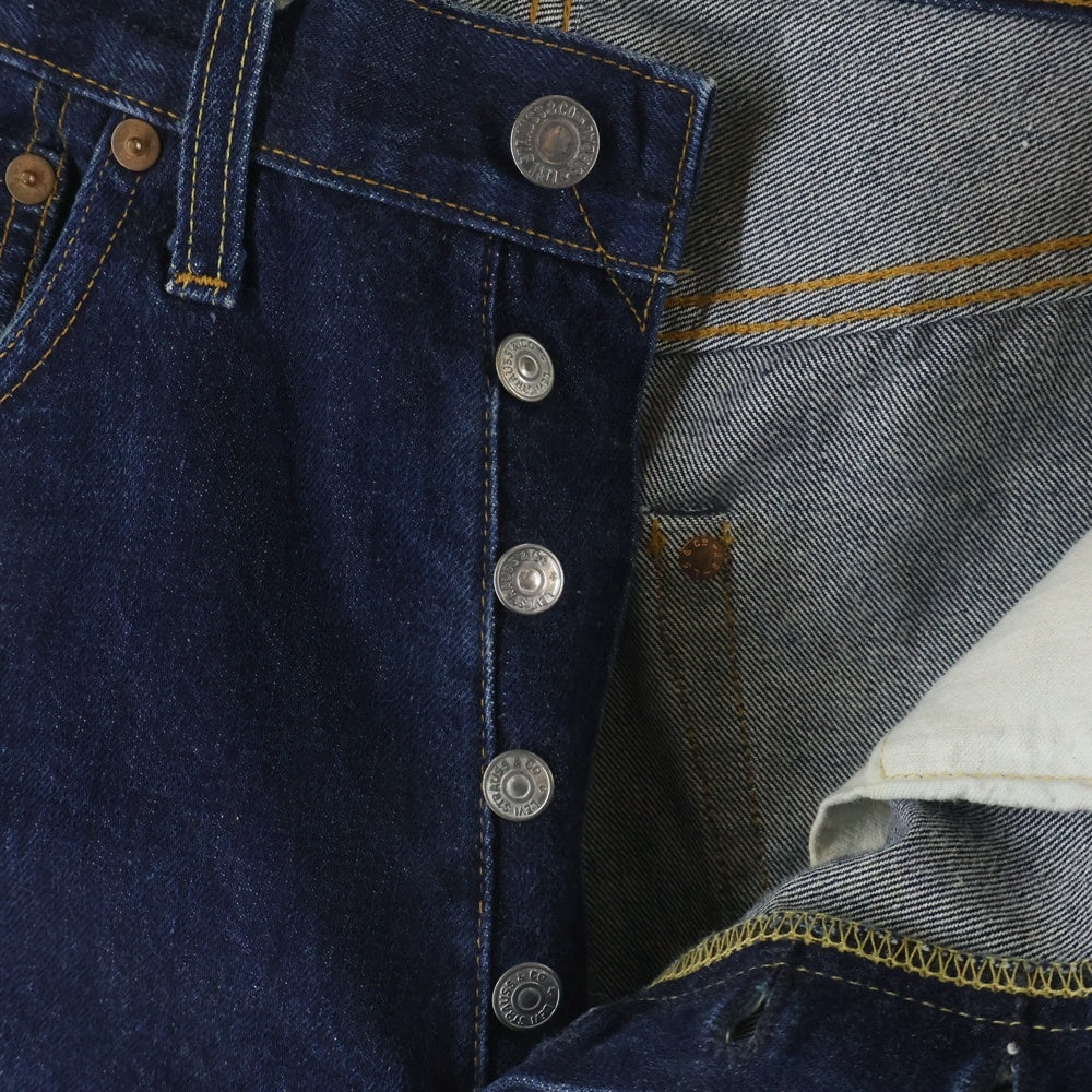 Levi's(リーバイス) 00s 501XX ボタン裏555 BIGE バレンシア製 復刻 ストレートデニムパンツ インディゴ