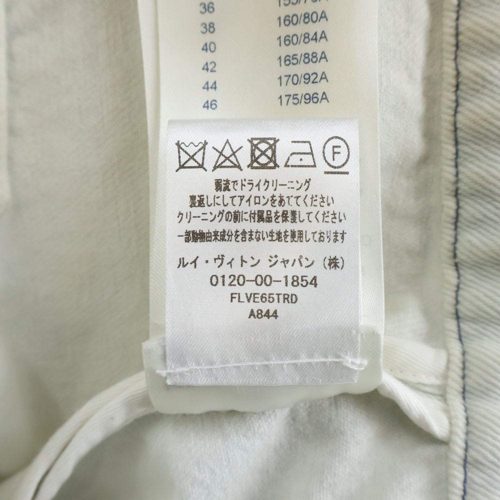 LOUIS VUITTON(ルイヴィトン) Light Blue Denim Jacket デニムジャケット モノグラム ライトブルー/ブラウン レディース RW212B TRD FLVE65