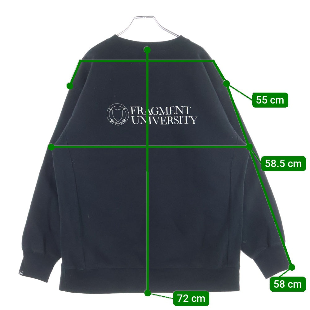 FRAGMENT DESIGN(フラグメントデザイン) FRGMT UNV C/N SWEAT クルーネックスウェット トレーナー ブラック FRGMT-S2
