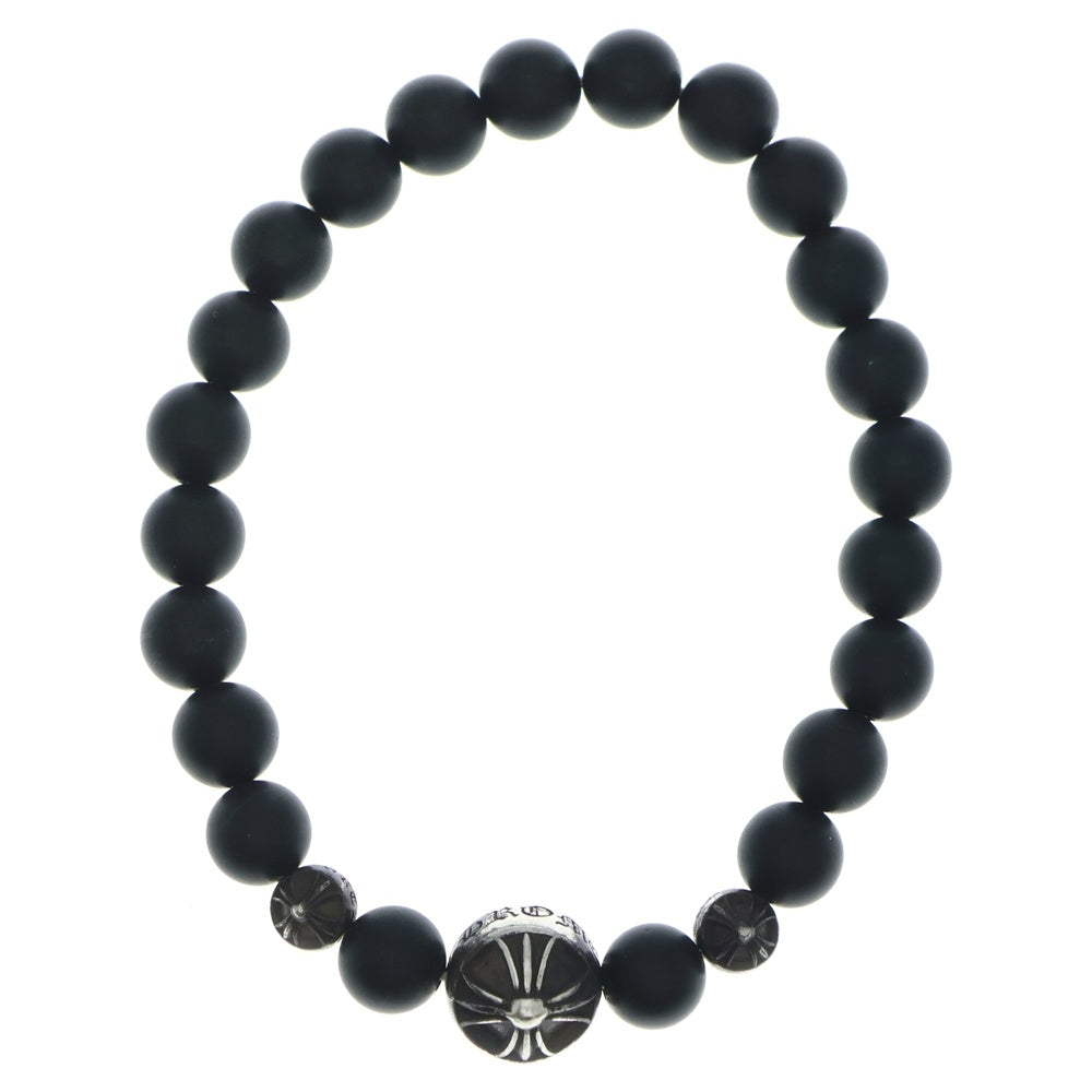 CHROME HEARTS(クロムハーツ) 8mm BEAD 8mmビーズブレス オニキスビーズブレスレット ブラック/シルバー
