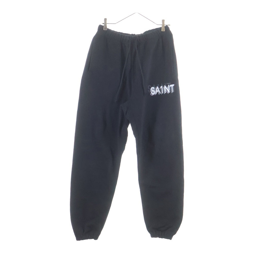 SAINT MICHAEL(セントマイケル) 25SS SWEAT PANTS SEVEN プリント スウェットパンツ ブラック SM-HR8-0000-055