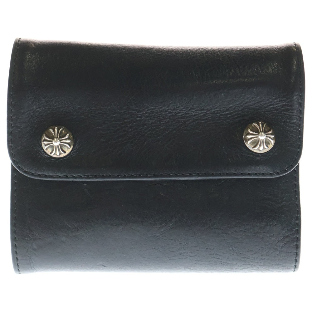 CHROME HEARTS(クロムハーツ) WAVE MINI ウェーブミニ レザーウォレット 財布 ブラック