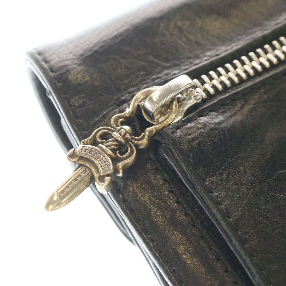 CHROME HEARTS(クロムハーツ) WAVE MINI ウェーブミニ レザーウォレット 財布 ブラック