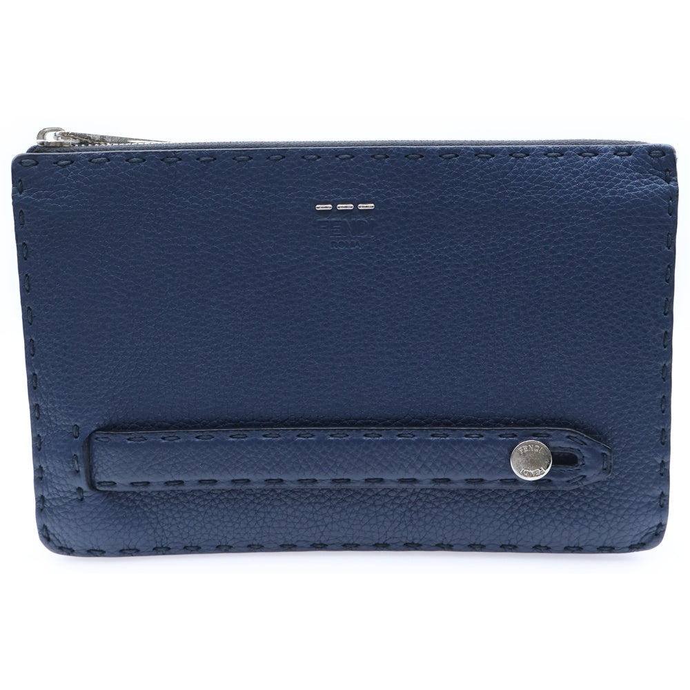 FENDI(フェンディ) セレリア レザー クラッチバッグ ブルー 7VA350-O7N-189-10429