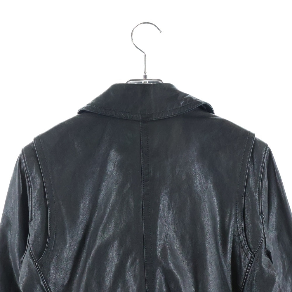 COACH(コーチ) ラムレザー ダブルライダースジャケット ブラック レディース