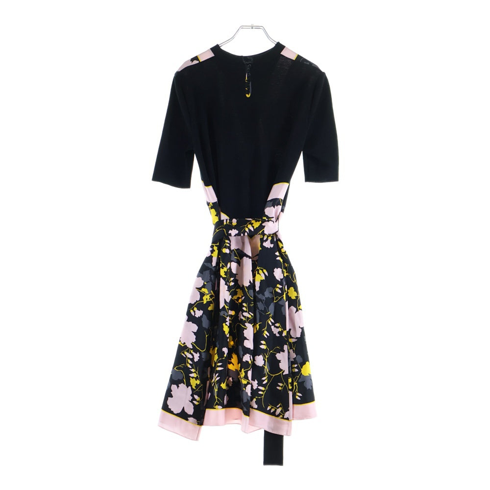 Salvatore Ferragamo(サルヴァトーレ フェラガモ) シルクサテン 花柄 ドッキングワンピース マルチカラー レディース