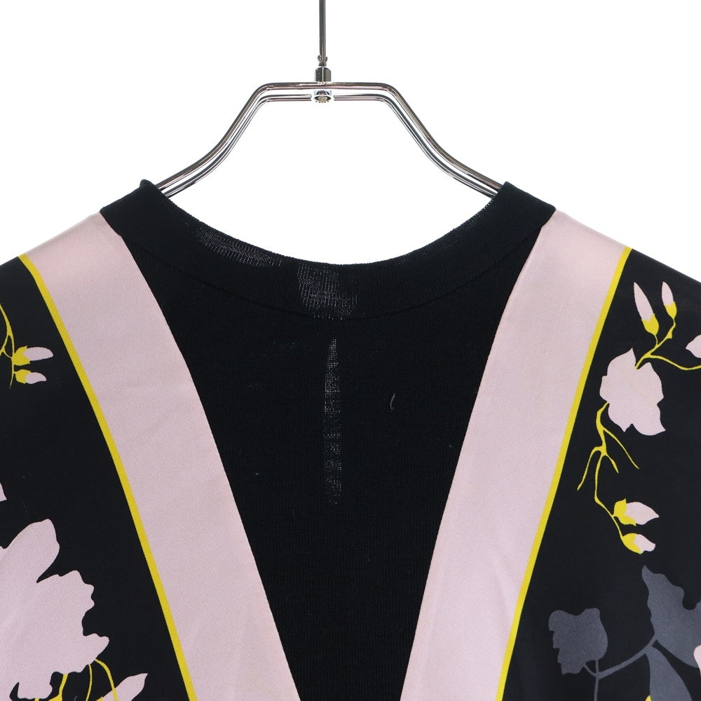 Salvatore Ferragamo(サルヴァトーレ フェラガモ) シルクサテン 花柄 ドッキングワンピース マルチカラー レディース