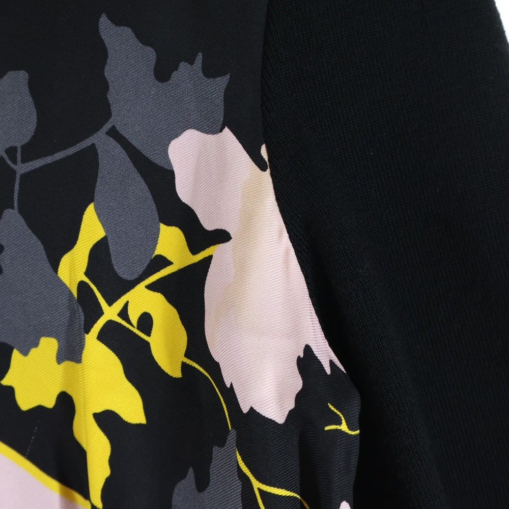 Salvatore Ferragamo(サルヴァトーレ フェラガモ) シルクサテン 花柄 ドッキングワンピース マルチカラー レディース