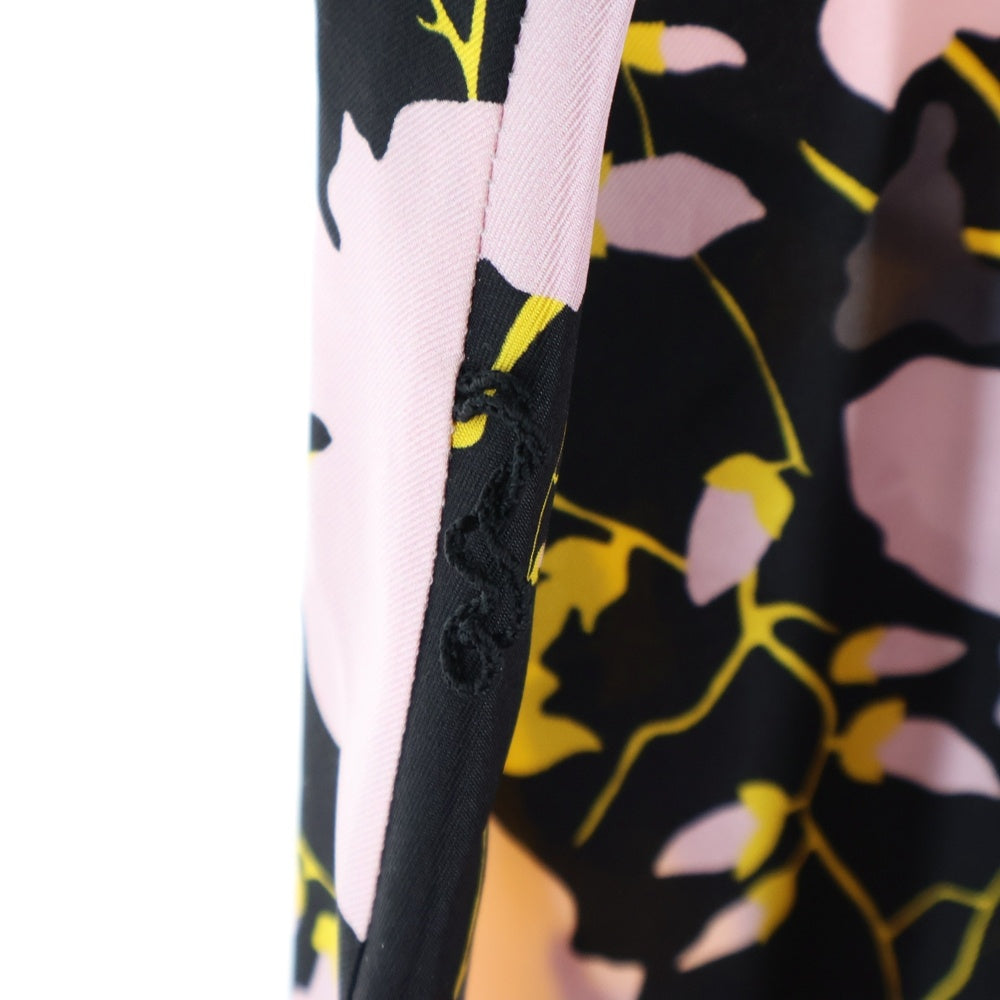 Salvatore Ferragamo(サルヴァトーレ フェラガモ) シルクサテン 花柄 ドッキングワンピース マルチカラー レディース