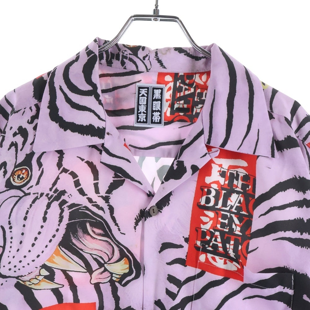 THE BLACK EYE PATCH(ブラックアイパッチ) 22AW×Wacko Maria 黒眼帯 天国東京 長袖シャツ パープル