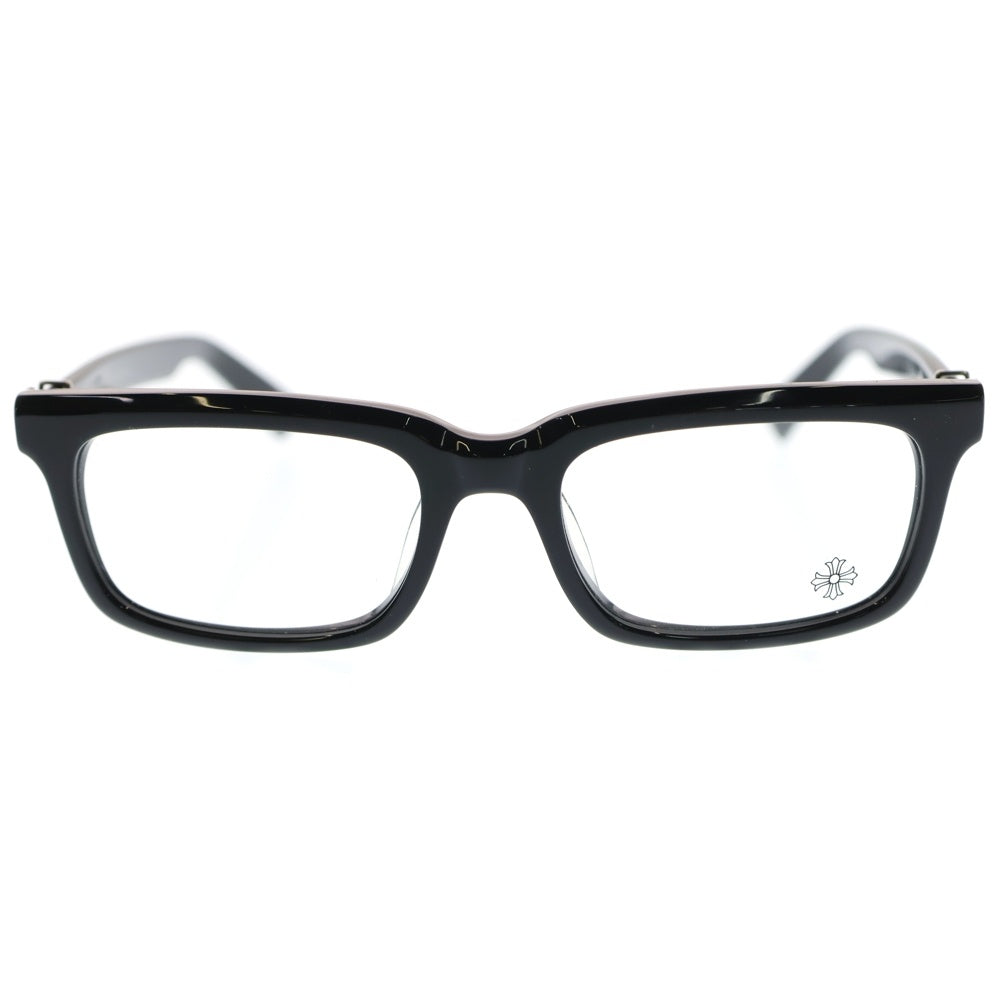 CHROME HEARTS(クロムハーツ) PONTIFASS BSフレア装飾 スクエアレンズサングラス アイウェア ブラック/シルバー