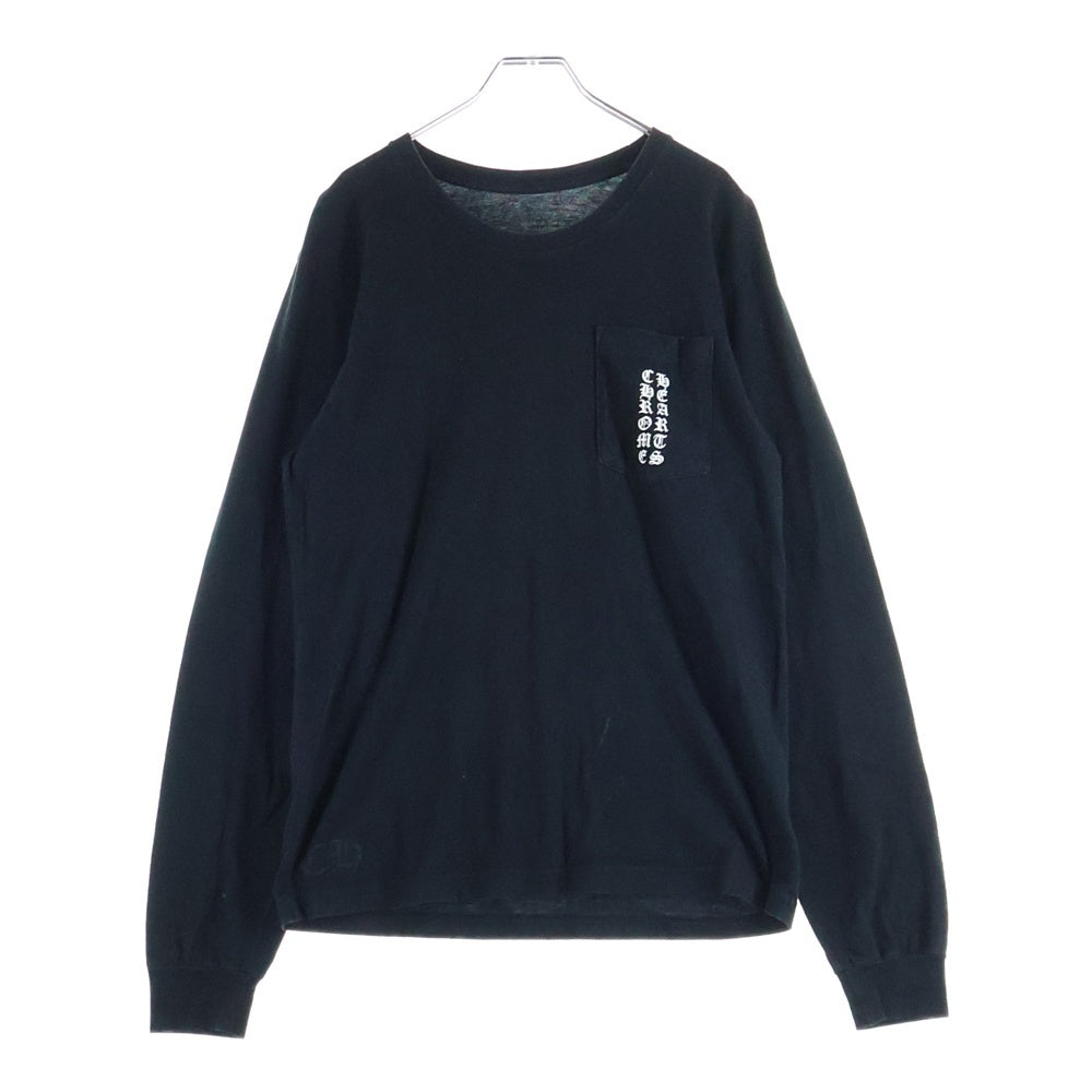 CHROME HEARTS(クロムハーツ) BACK LETTERING LOGO TEE バックレタリングロゴ 長袖Tシャツ カットソー ブラック/ピンク