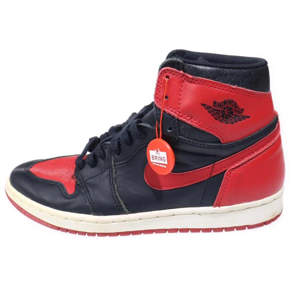 NIKE(ナイキ) 【観賞用 1994年製】 AIR JORDAN1 BRED エアジョーダン1 ブレッド ハイカットスニーカー ブラック/レッド US8.5/26.5cm 130207-061