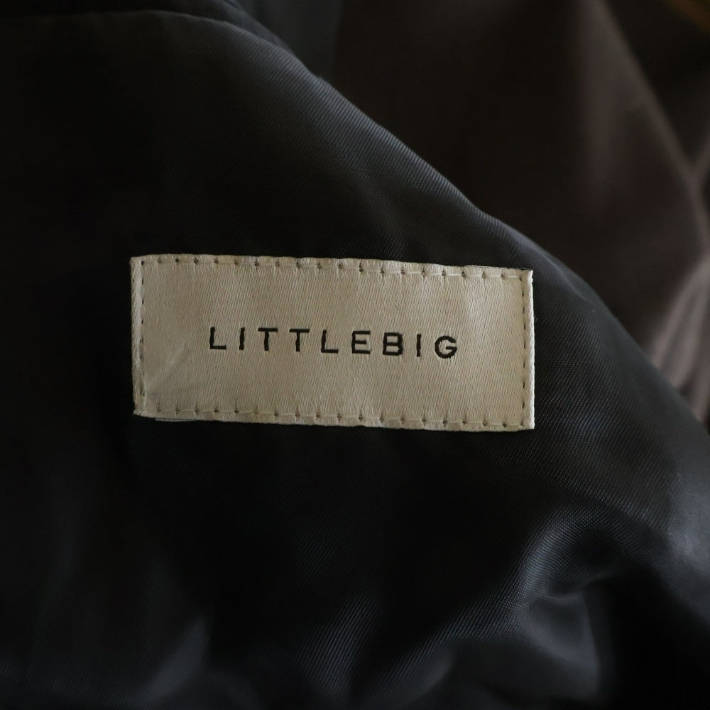 LITTLEBIG(リトルビッグ) 22AW Striped Fly Front Jacket ストライプフライフロントジャケット テーラードジャケット ブラウン LB223-JK04