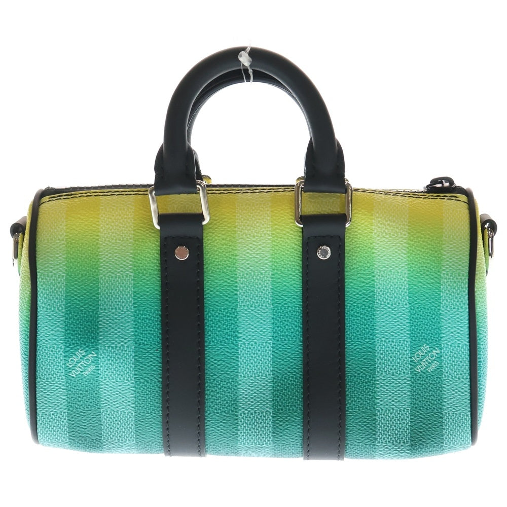 LOUIS VUITTON(ルイヴィトン) キーポル XS ダミエストライプ PVC コーティングキャンバス レザー ハンドバッグ グリーン/イエロー/ブラック レディース M59949