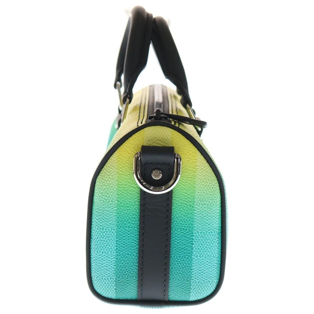 LOUIS VUITTON(ルイヴィトン) キーポル XS ダミエストライプ PVC コーティングキャンバス レザー ハンドバッグ グリーン/イエロー/ブラック レディース M59949