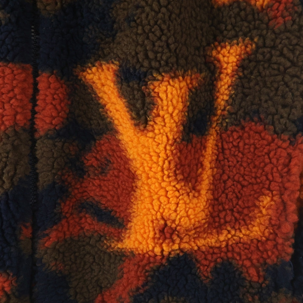 LOUIS VUITTON(ルイヴィトン) 24SS リバーシブル モノグラムロゴ カモフラ 迷彩柄 ボア ジップアップ ノースリーブジャケット ベスト ネイビー/オレンジ RM241M DFX HQY21W
