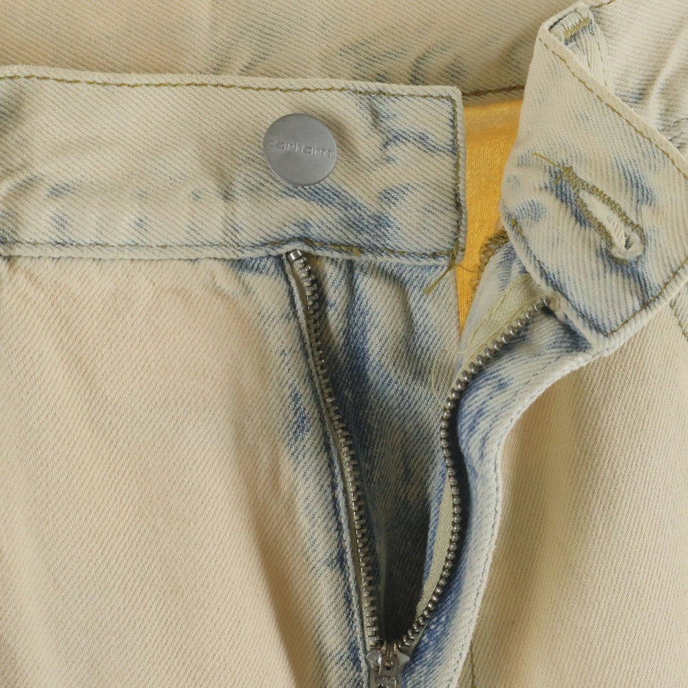 Carhartt WIP(カーハート ダブリューアイピー) London Denim Pants デニムパンツ ウォッシュ加工 ボタンフライ ライトベージュ
