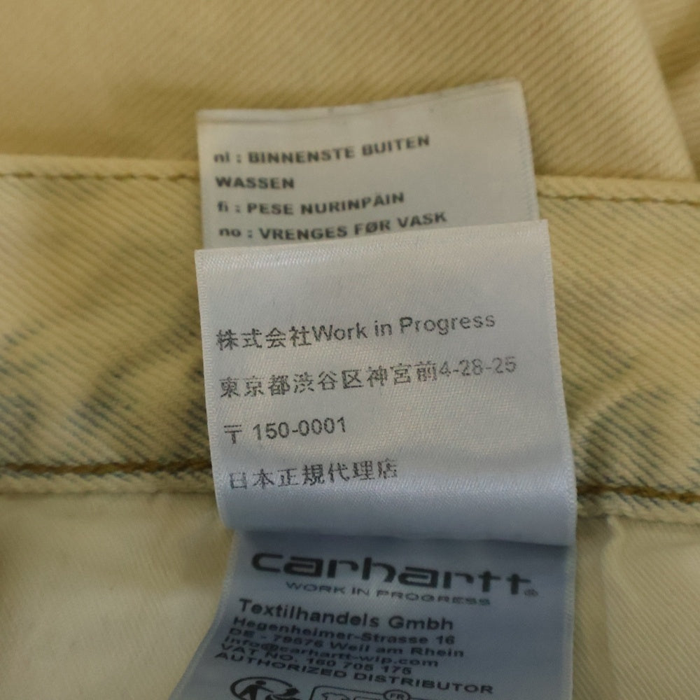Carhartt WIP(カーハート ダブリューアイピー) London Denim Pants デニムパンツ ウォッシュ加工 ボタンフライ ライトベージュ
