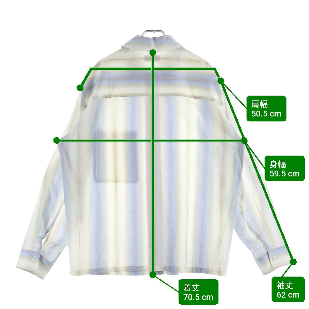 LEMAIRE(ルメール) PYJAMA SHIRT 長袖ストライプシャツ パジャマシャツ マルチカラー