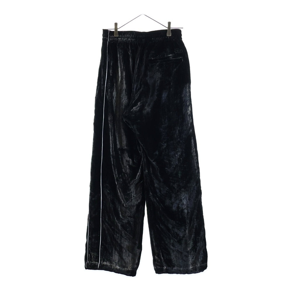 DIESEL(ディーゼル) P-HAY サイドライン ベロアトラックパンツ ブラック A18469 0AJFR