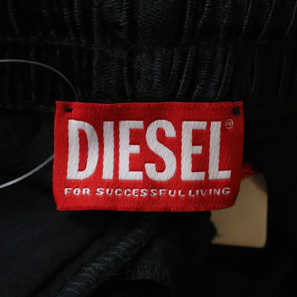 DIESEL(ディーゼル) P-HAY サイドライン ベロアトラックパンツ ブラック A18469 0AJFR