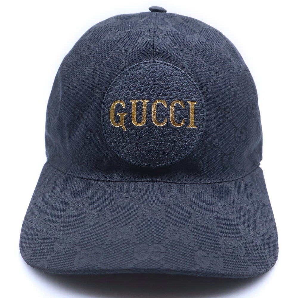 GUCCI(グッチ) GGキャンバス GGロゴ ベースボールキャップ 帽子 ブラック 576253