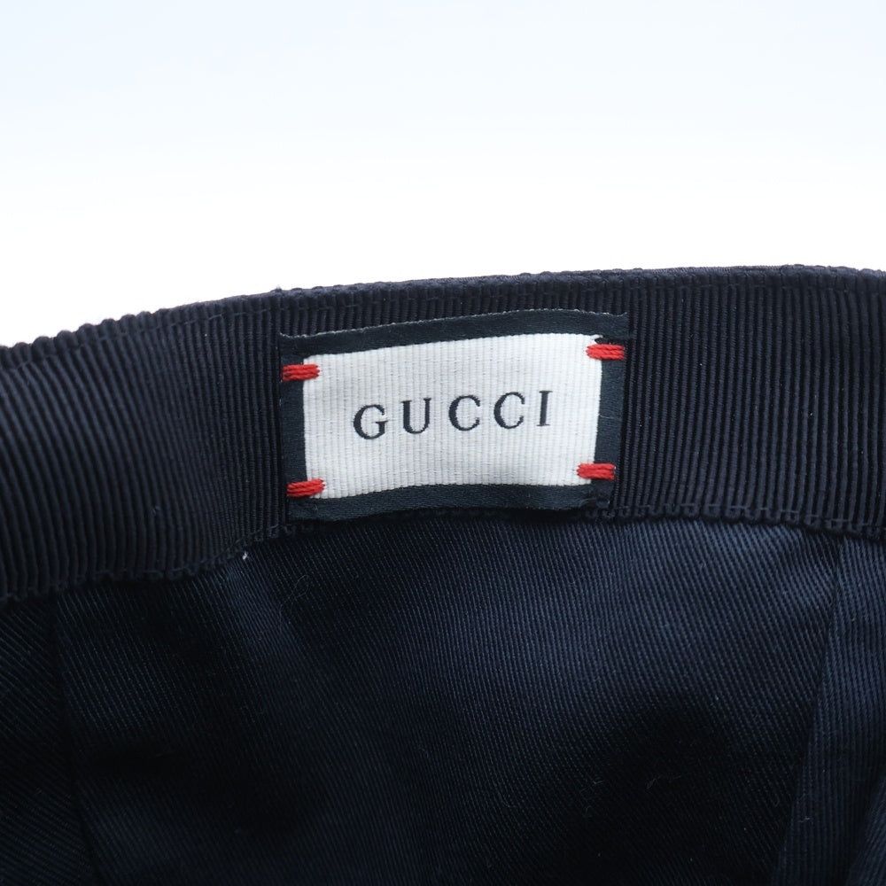 GUCCI(グッチ) GGキャンバス GGロゴ ベースボールキャップ 帽子 ブラック 576253