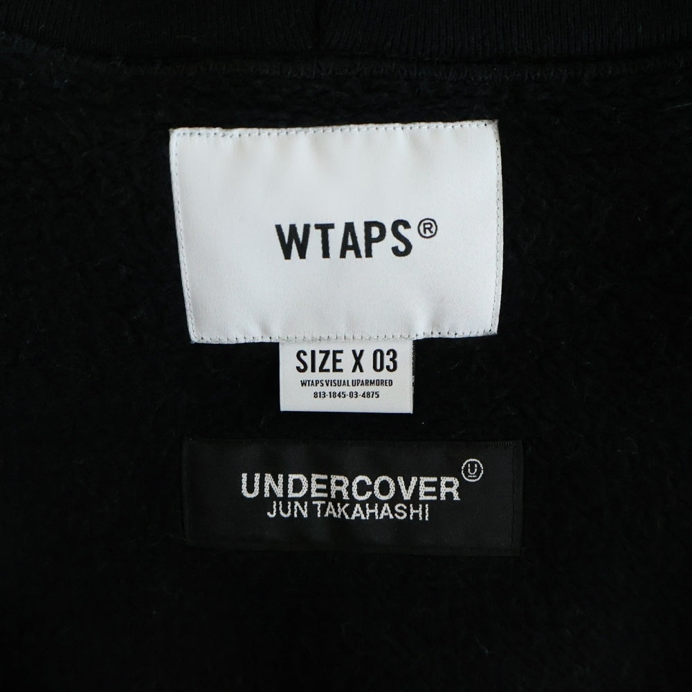 WTAPS(ダブルタップス) 21AW ×UNDERCOVER GIG HOODED COTTON アンダーカバー ギグフーデッド プルオーバーパーカー ブラック 212ATUCD-CSM02S