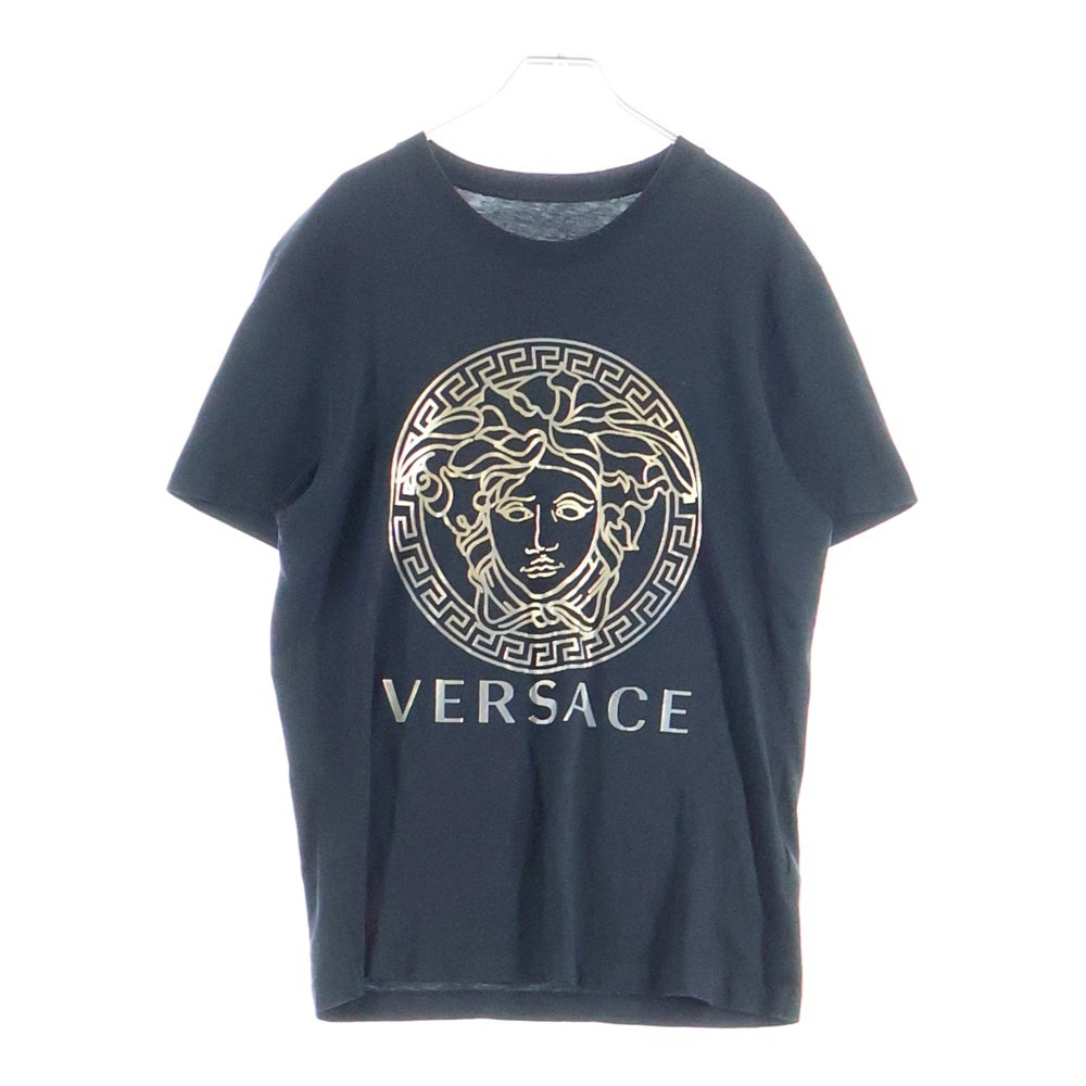 VERSACE(ヴェルサーチ) メデューサ プリント半袖Tシャツ カットソー ブラック A89497S