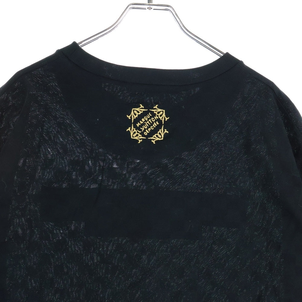 LOUIS VUITTON(ルイヴィトン) 25AW エンベリッシュド ダミエ 刺繍ロゴ 半袖Tシャツ カットソー ブラック RM252MM JUV HTY10W