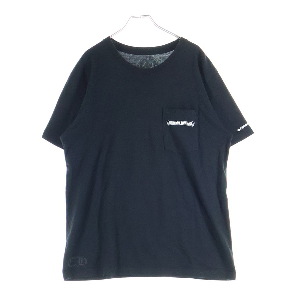 CHROME HEARTS(クロムハーツ) CH T-SHRT バックスクロールラベル ホースシューポケット 半袖Tシャツ カットソー ブラック