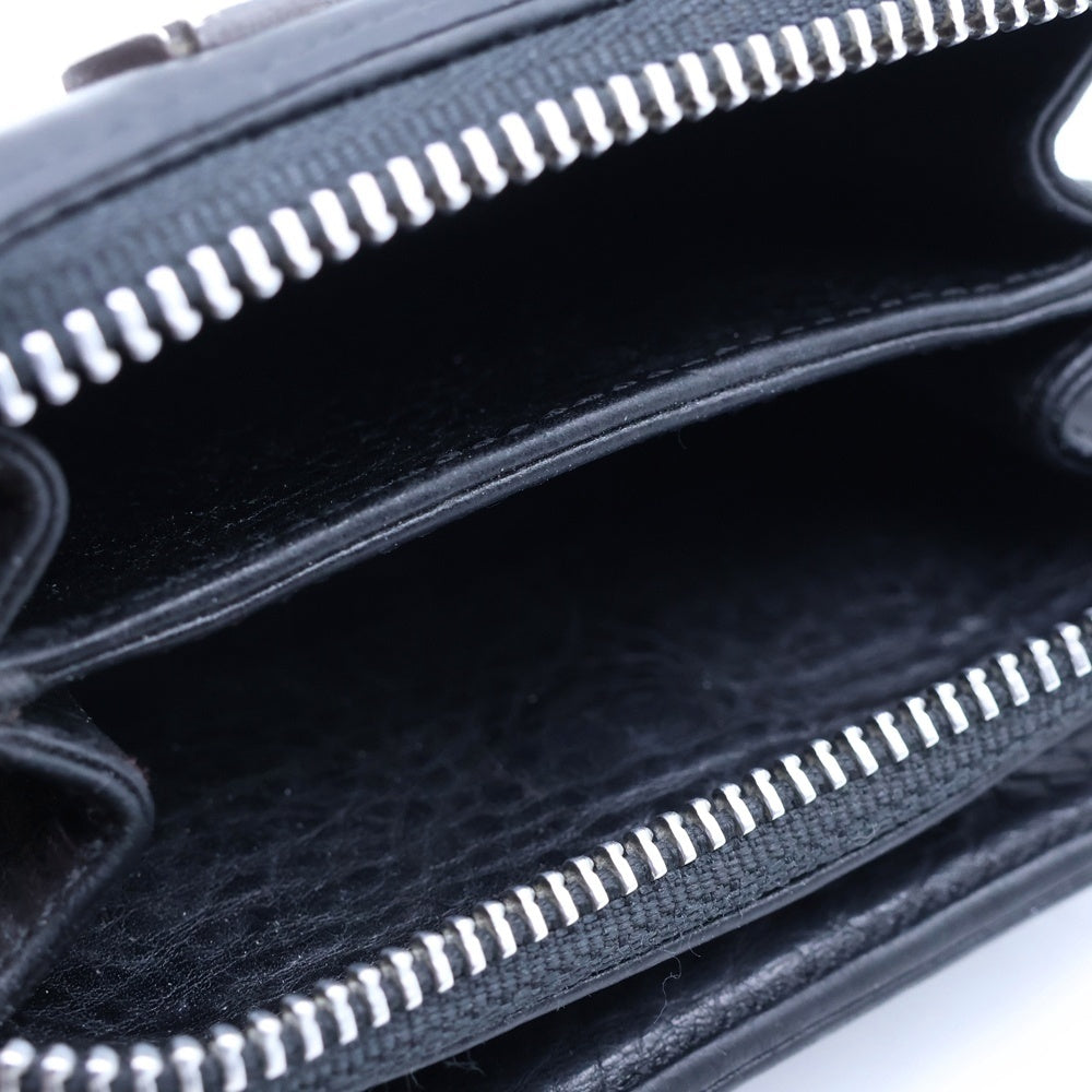 CHROME HEARTS(クロムハーツ) SQ ZIP BILL スクエアジップビル レザーウォレット 財布 ブラック BCA376