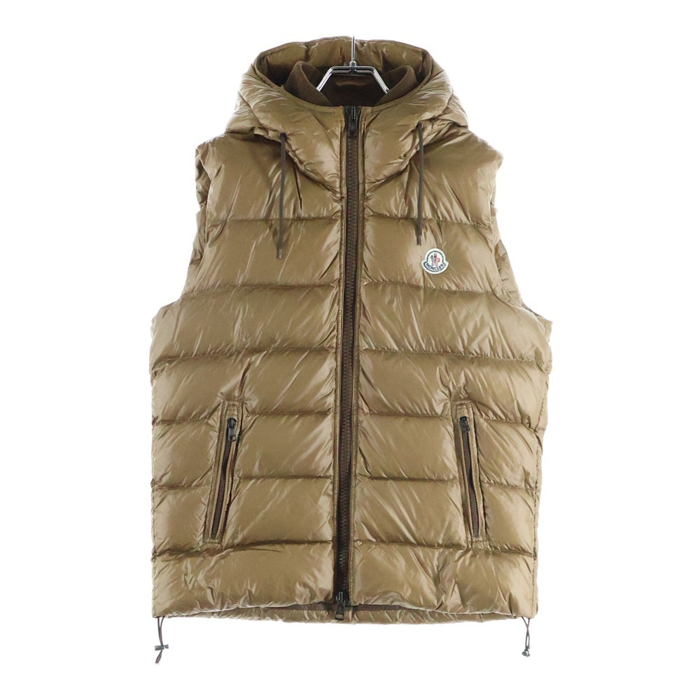MONCLER ブラウン ダウンベスト Moncler ブラウンダウンベスト フード