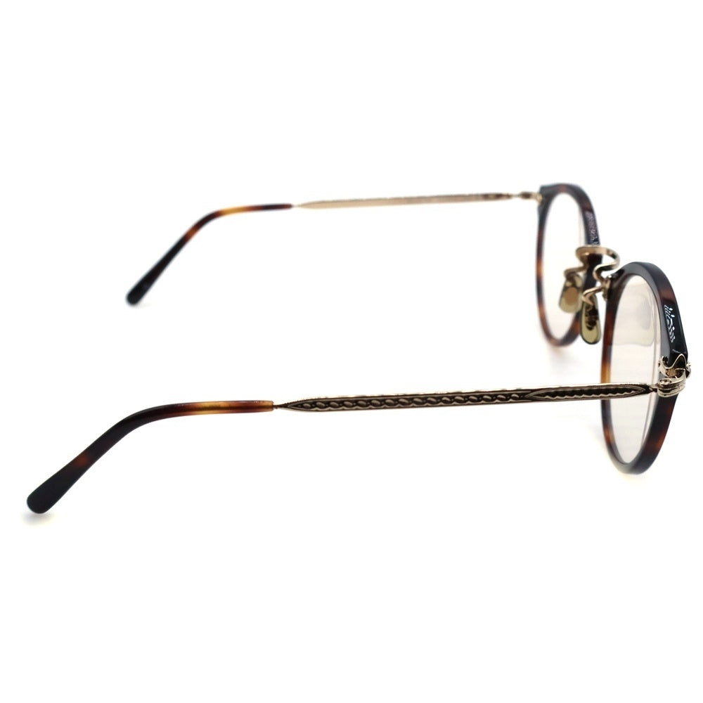 OLIVER PEOPLES(オリバーピープルズ) 505 SUN DM 雅 Polarized コンビ ラウンドフレーム サングラス アイウェア 眼鏡 ブラウン/ゴールド