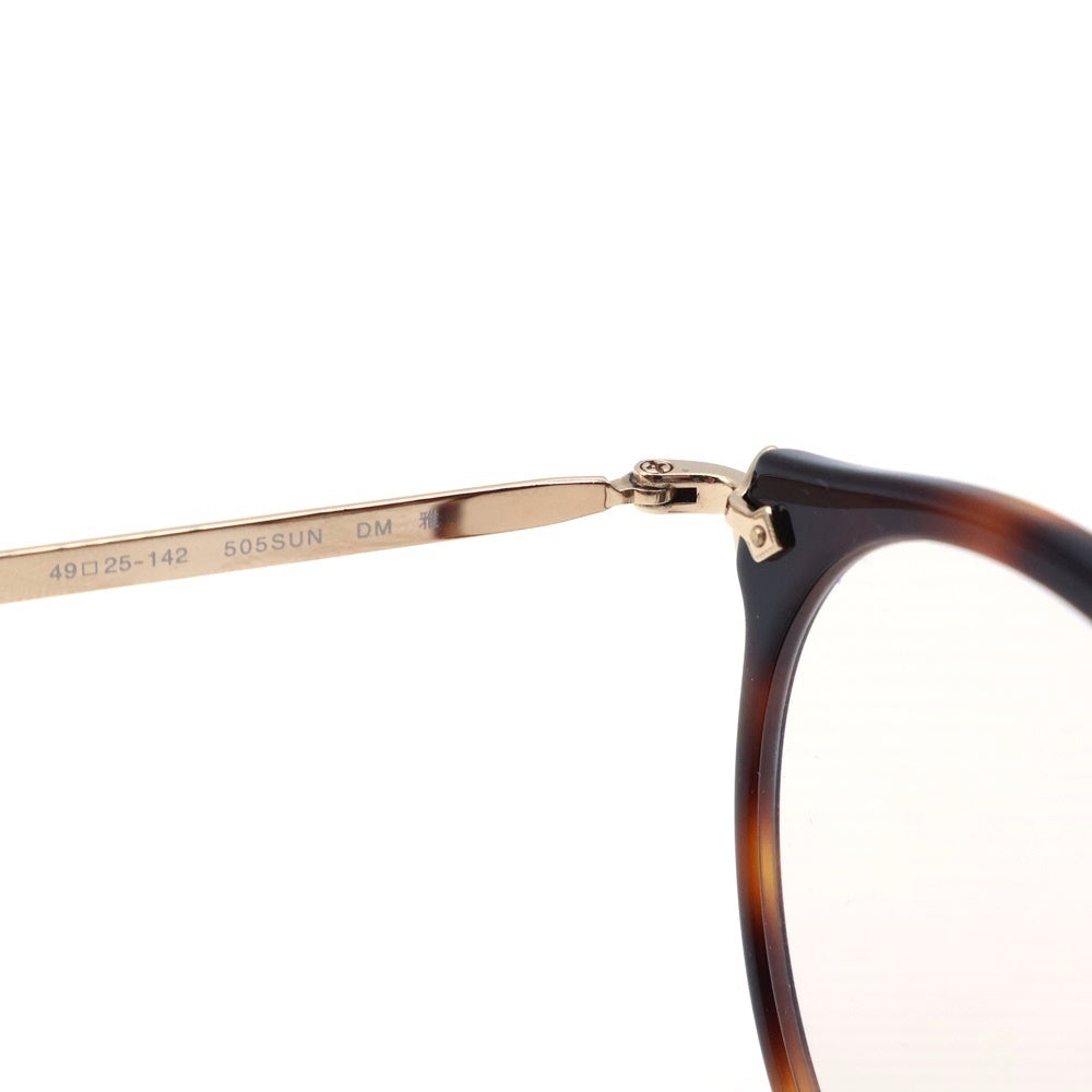 OLIVER PEOPLES(オリバーピープルズ) 505 SUN DM 雅 Polarized コンビ ラウンドフレーム サングラス アイウェア 眼鏡 ブラウン/ゴールド