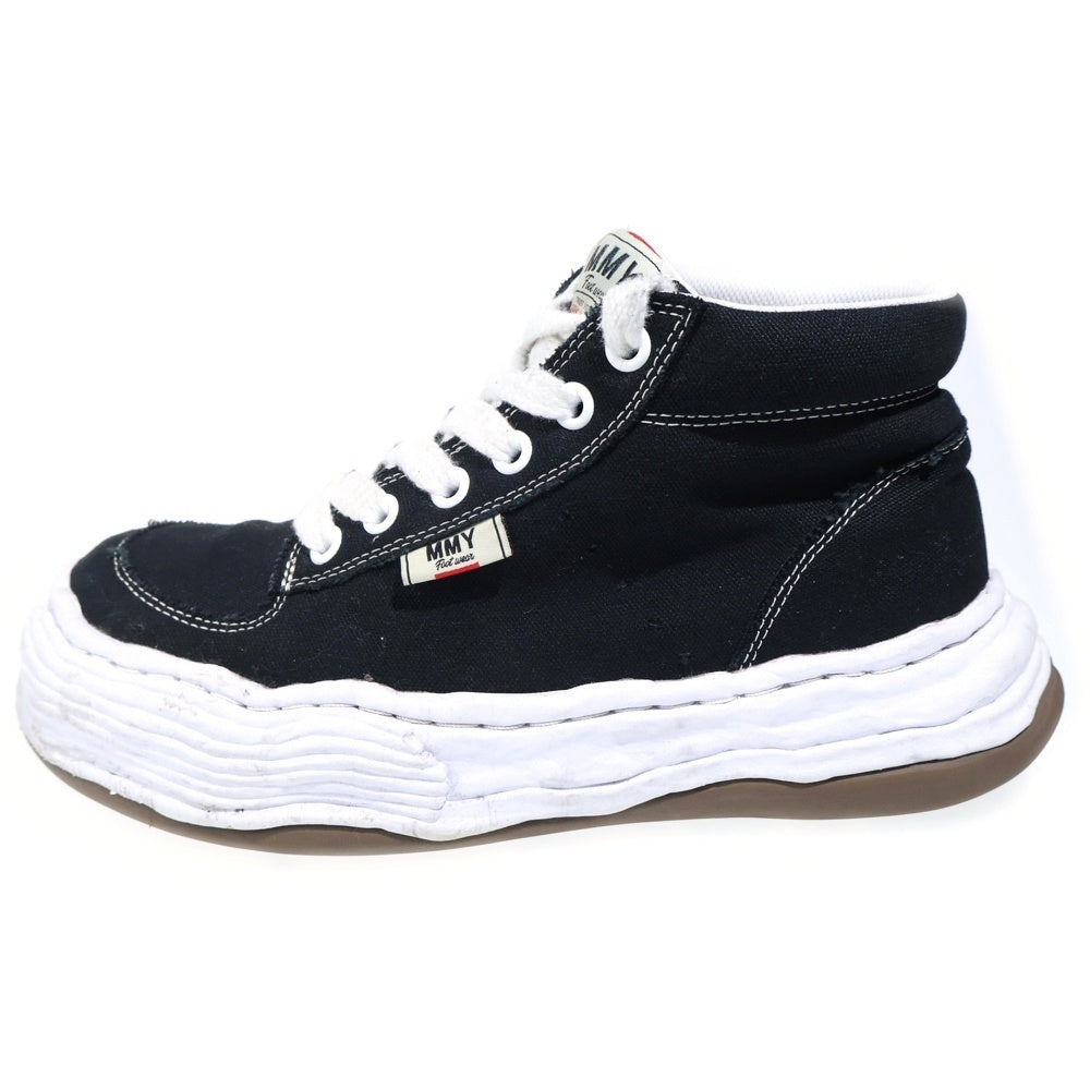 MAISON MIHARAYASUHIRO(メゾンミハラヤスヒロ) OLIVER OG SOLE CANVAS HIGH-TOP SNEAKER A15FW703 オリジナルソール キャンバスハイカットスニーカー ブラック/ホワイト