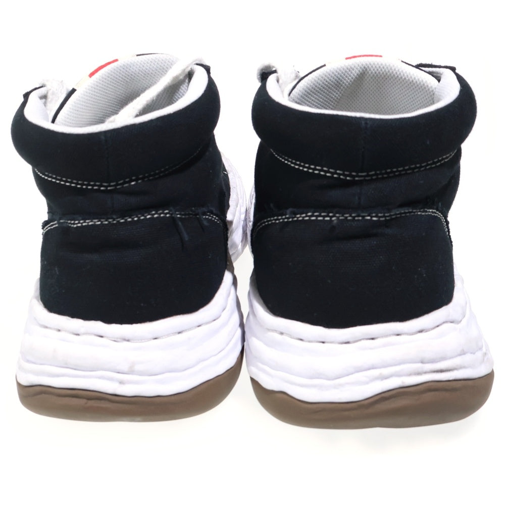 MAISON MIHARAYASUHIRO(メゾンミハラヤスヒロ) OLIVER OG SOLE CANVAS HIGH-TOP SNEAKER A15FW703 オリジナルソール キャンバスハイカットスニーカー ブラック/ホワイト