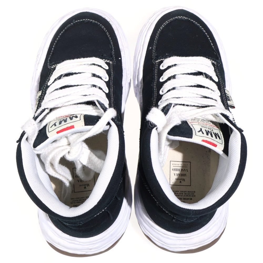 MAISON MIHARAYASUHIRO(メゾンミハラヤスヒロ) OLIVER OG SOLE CANVAS HIGH-TOP SNEAKER A15FW703 オリジナルソール キャンバスハイカットスニーカー ブラック/ホワイト