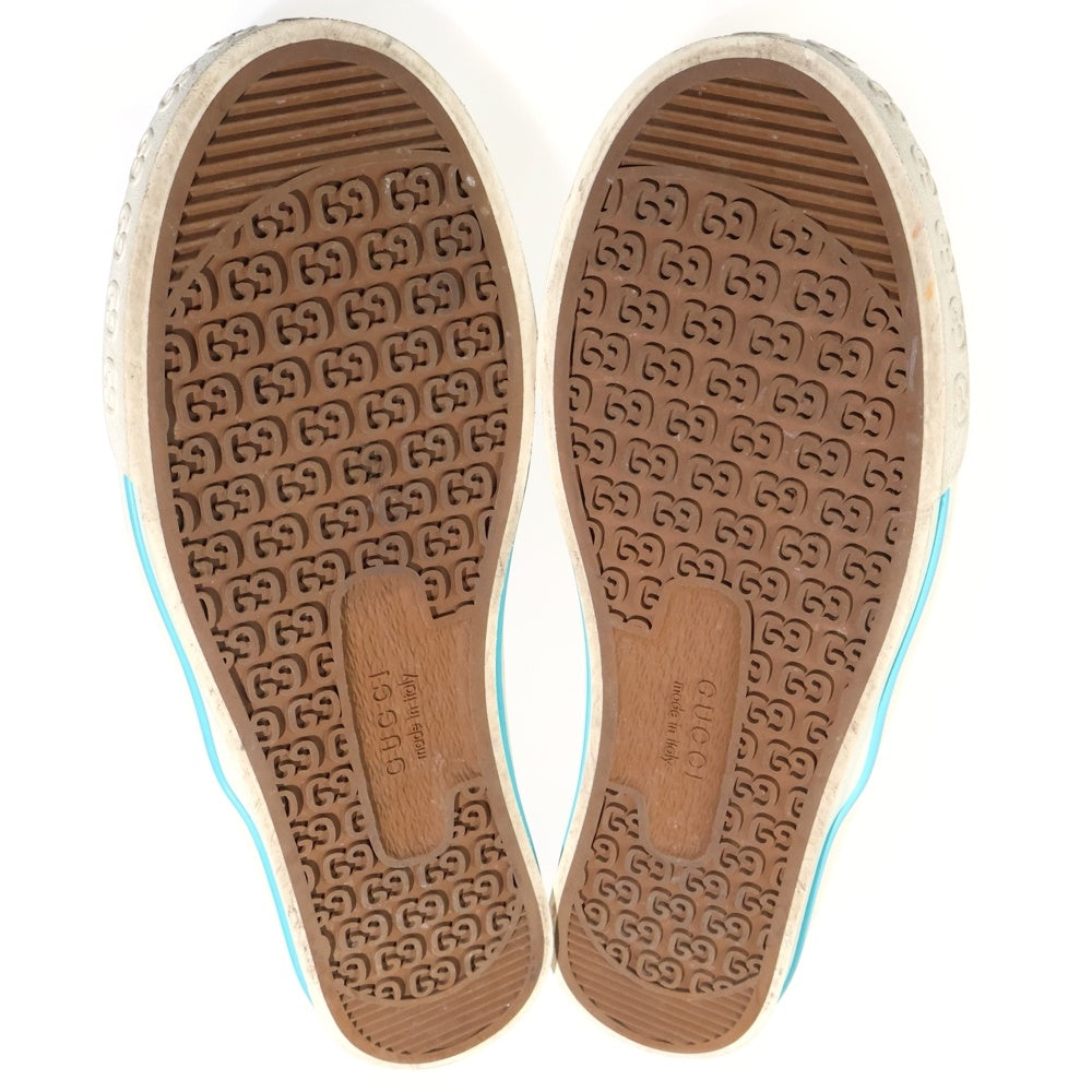 GUCCI(グッチ) TENNIS 1997 シェリーライン GG総柄 ローカットスニーカー ブルー 663657