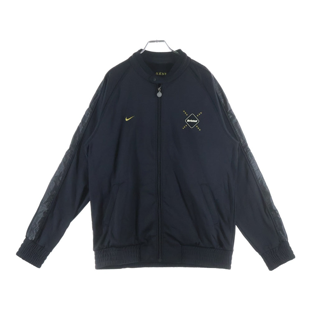 F.C.R.B./F.C.Real Bristol/FCRB(エフシーアールビー/エフシーレアルブリストル) ×TRACK JACKET ナイキ レザー切替 トラックジャケット ブラック 193915-010
