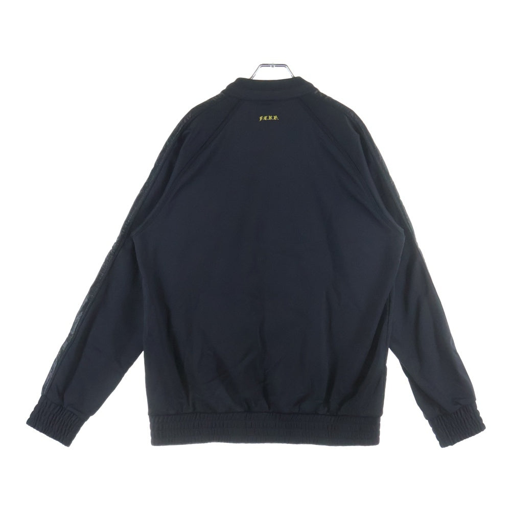 F.C.R.B./F.C.Real Bristol/FCRB(エフシーアールビー/エフシーレアルブリストル) ×TRACK JACKET ナイキ レザー切替 トラックジャケット ブラック 193915-010