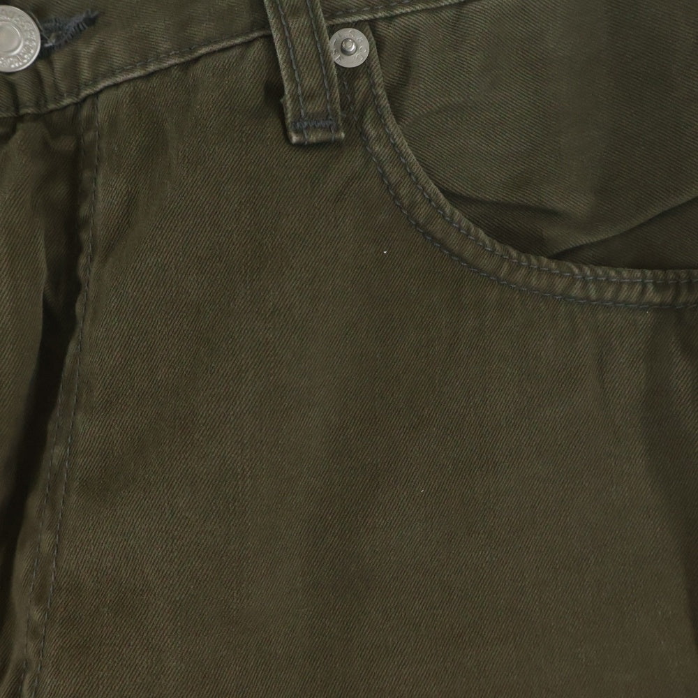Levi's Fenom(リーバイス フェノム) FRAGMENTDESIGN フラグメントデザイン 5ポケット サイドジップ ストレートデニムパンツ カーキ 505-0207M