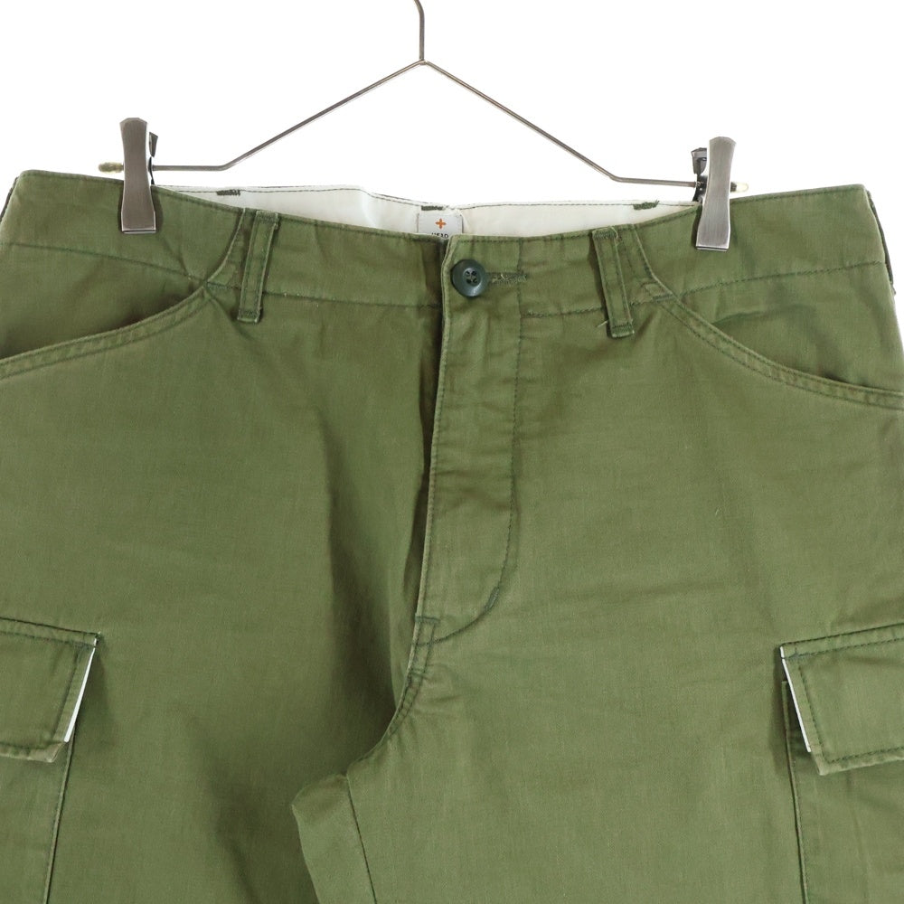 NO BRAND(ノーブランド) HEAD PORTER PLUS(ヘッドポータープラス)コットン ミリタリー カーゴパンツ カーキ