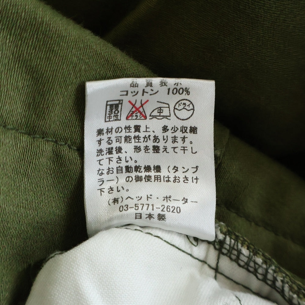 NO BRAND(ノーブランド) HEAD PORTER PLUS(ヘッドポータープラス)コットン ミリタリー カーゴパンツ カーキ