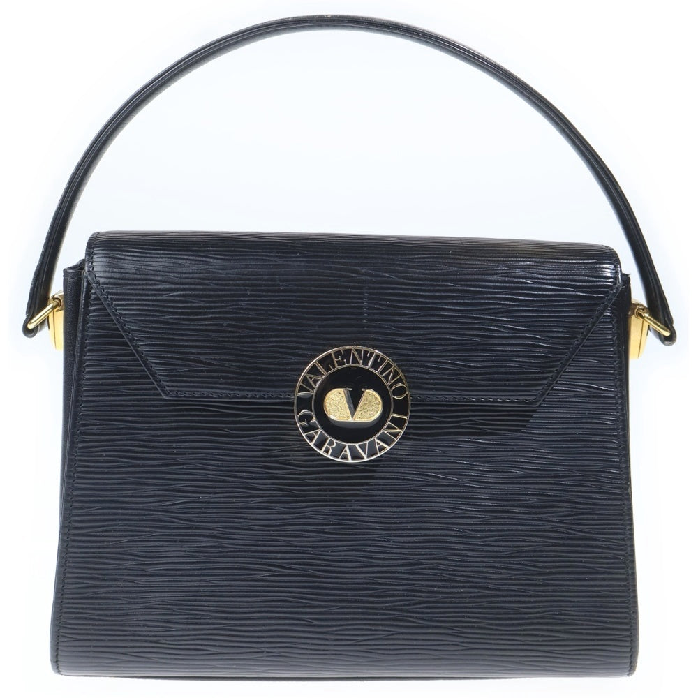 VALENTINO(ヴァレンティノ) Leather Hand Bag レザーハンドバッグ ブラック