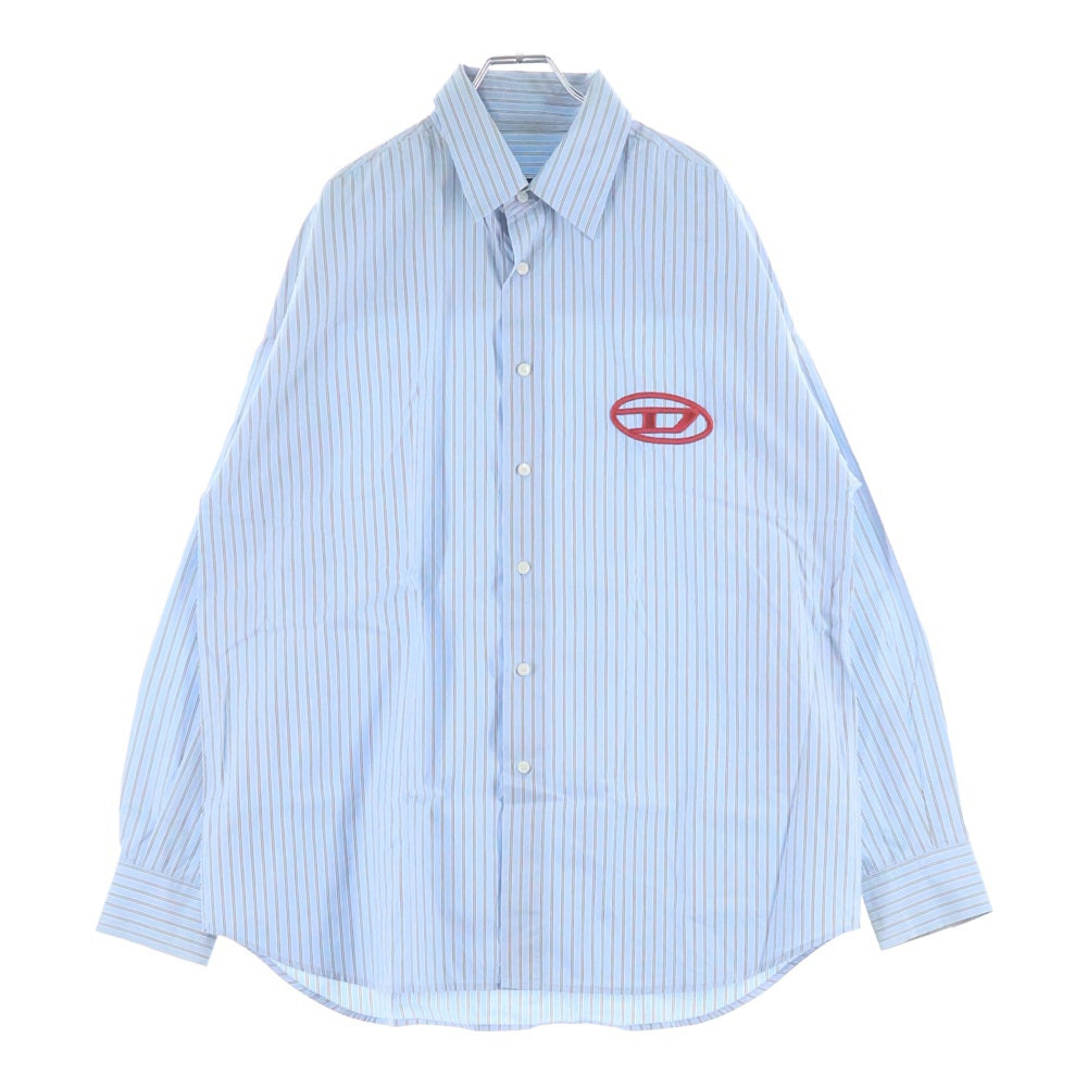 DIESEL(ディーゼル) S Doubly Stripe Shirt ストライプ 長袖シャツ ブルー A06351