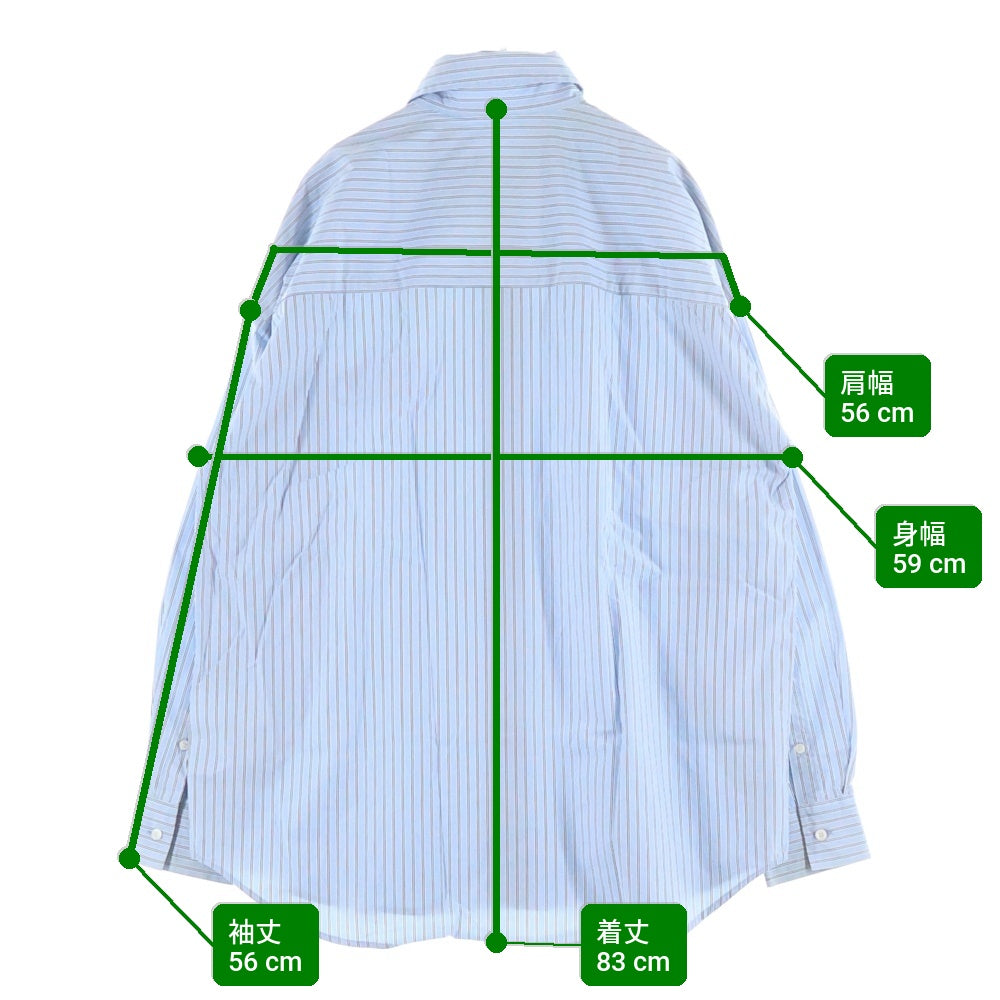 DIESEL(ディーゼル) S Doubly Stripe Shirt ストライプ 長袖シャツ ブルー A06351