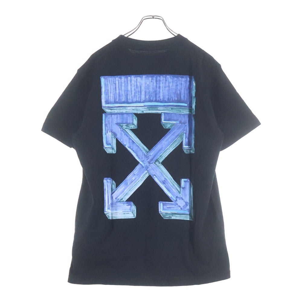 OFF-WHITE(オフホワイト) ARROW SLIM T-SHIRT Tシャツ 半袖カットソー フロントロゴ ブラック OMAA027E20JER0051045
